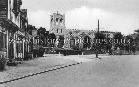 St Peter ad Vincula Church from Brooklands Canvalescent Home, Coggleshall, Essex.v1930's